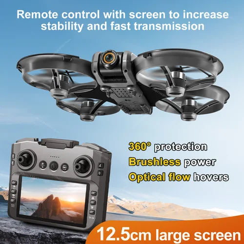 Imagen 2 del producto NUEVO Dron S156 RC Profesional con Fotografía Aérea 8K, Aeronave de Control Remoto con Motores sin Escobillas, Cámara Dual HD, Quadcopter, Juguete para Niños