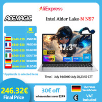 ACEMAGIC 17.3inch Laptop with High Performance Quad Core-12th Alder Lake N97 Laptop Computer Spacious Storage 16GB RAM 512GB ROM