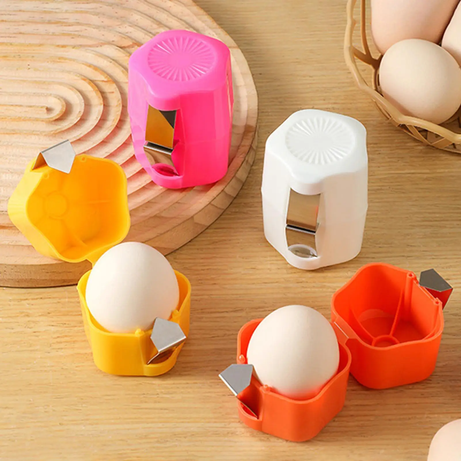 Protable Egg Shell Opener Handheld Egg Cracker Separator Tool Eggshell Cutter Cutting Multi Using Egg Breaker for Kitchen Baking