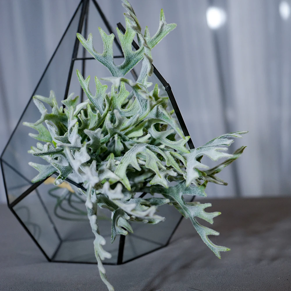 SunMade Ins Lover Chrysanthemum Leaf Fake Plants Home Decoration Antler Leaves Flower Arrangement DIY Plantas Artificiales