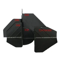 Capuchon de protection d'angle triangulaire Anti-collision en plastique noir, pour boîte en Carton Express 35mm 50mm 60mm 80mm, 100 pièces/lot