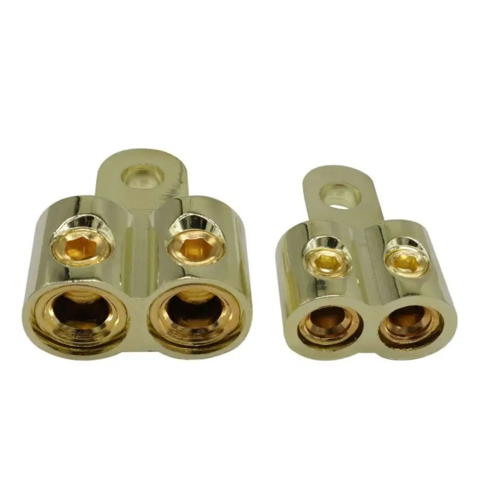 High Quality O-Type Car Audio Connector 0GA 4GA Brass Amp Input Reducer Power Supply Reducer