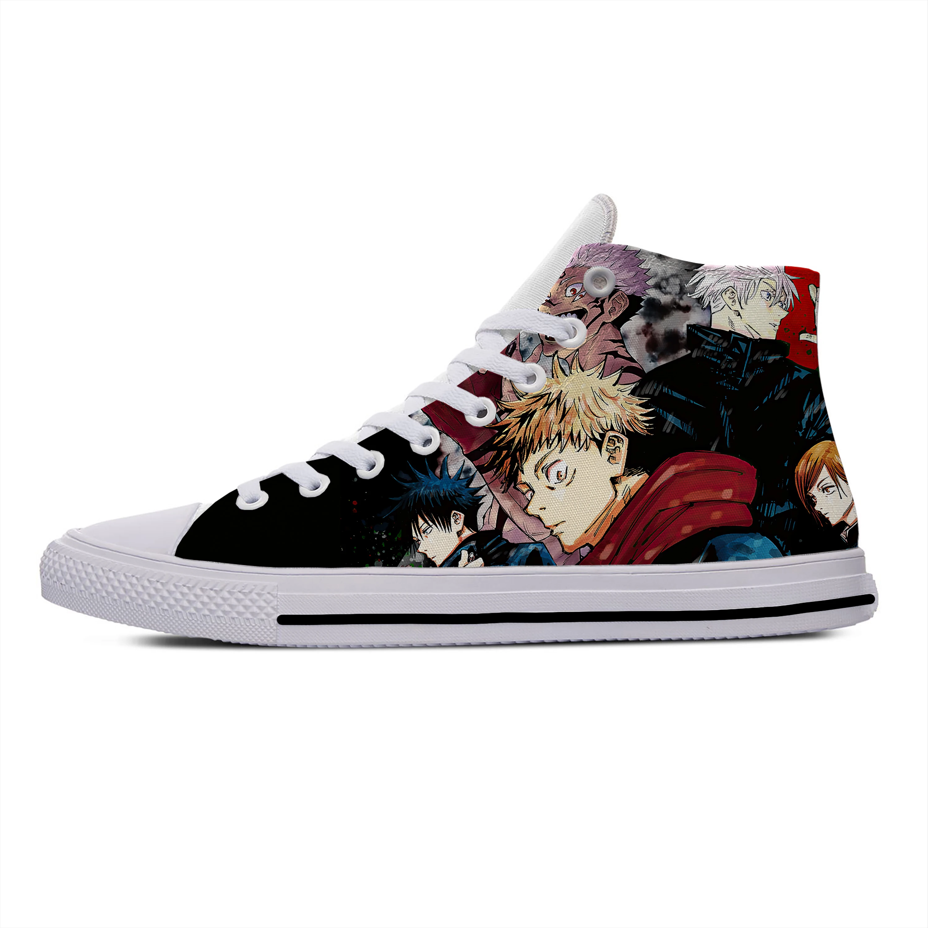 Japanese Anime Hot Manga Jujutsu Kaisen Gojo Satoru Casual Shoes High Top Lightweight Men Women Sneakers Breathable Board Shoes