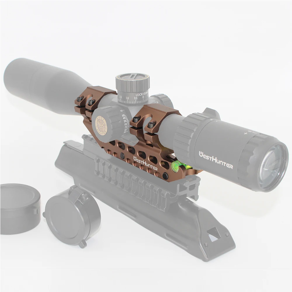 WestHunter Cantilever Picatinny Scope Mounts 25.4mm/30mm Tube Optical Sights Rings 20mm Rail Mount with Bubble Level view 4