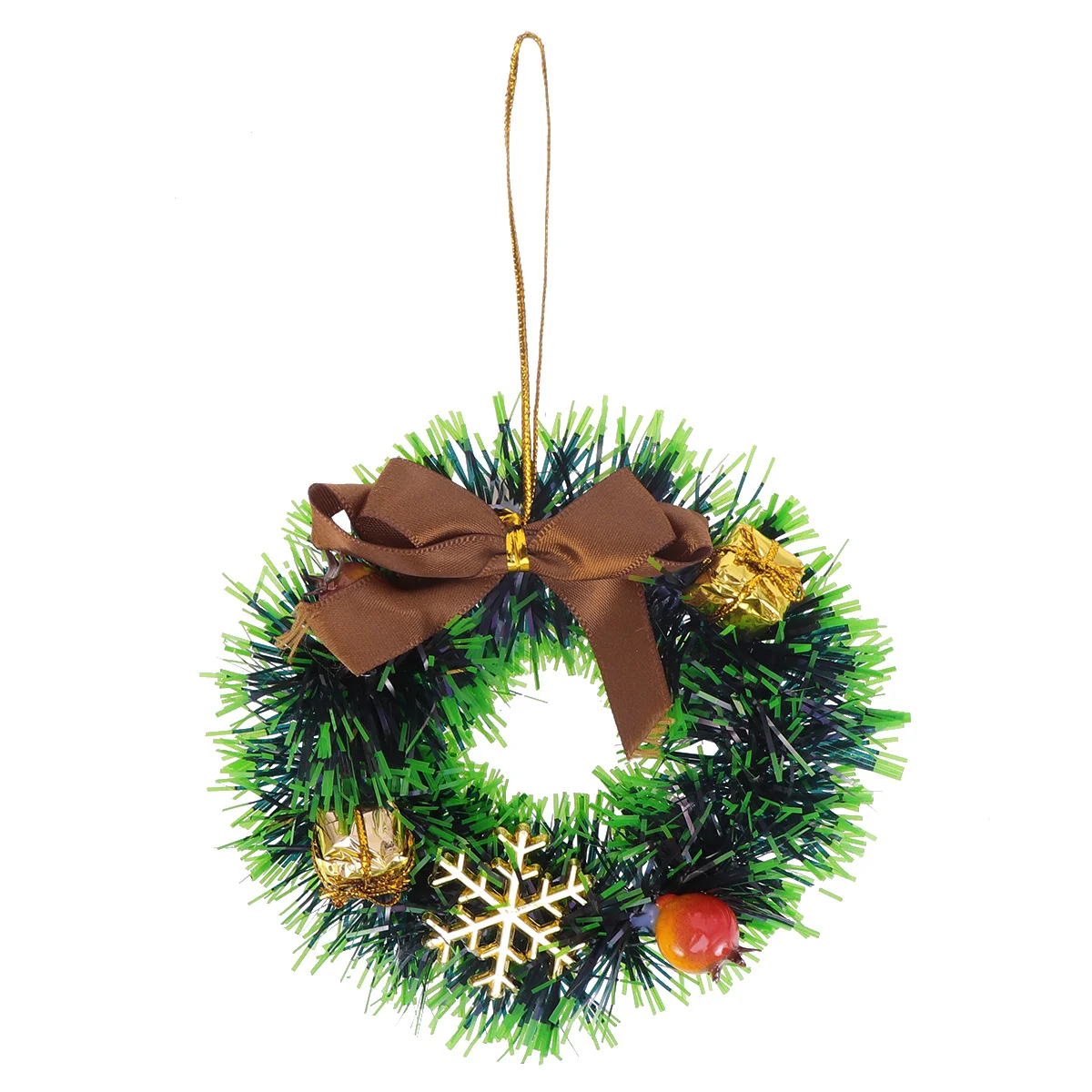 

Mini Christmas Wreath Garland PVC Creative Hanging Snow Gift Box Party Decor Pendant for Tree Door Wall Party Wreath