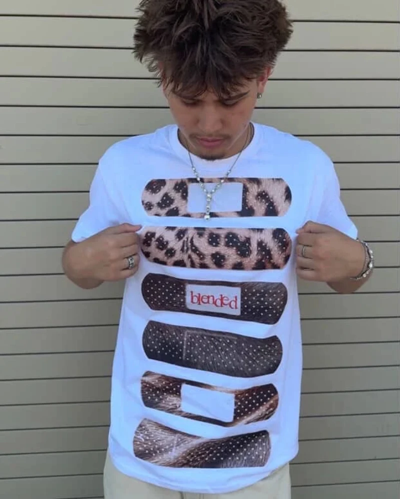 Blended Band-Aids Shirt  2 ratings Summer New Women's Vintage Breathable Tee Streetwear Oversized Loose