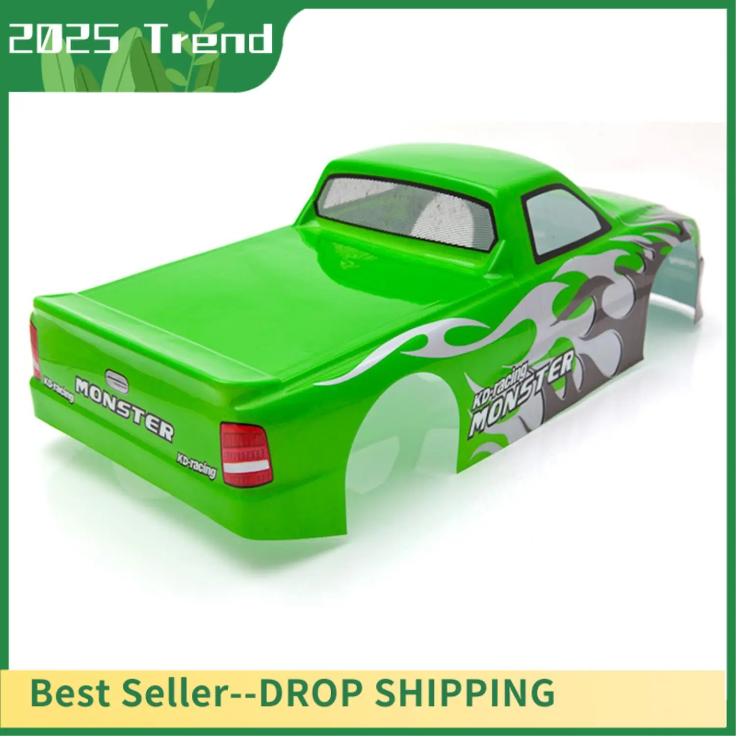 

Top Deals 2Pcs For 1/10 RC Car Venom T-10 PVC Painted Body Shell Pick Up Truck Width 205Mm Wheelbase 255Mm - Green & Red