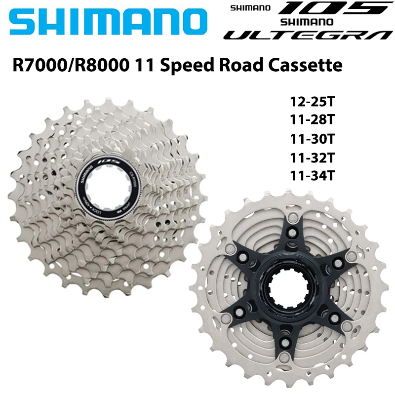 SHIMANO 105 R7000 ULTEGRA R8000 11-Speed Road Cassette Sprocket CS-R7000 CS-R8000 11-28T 11-30T 11-32T 12-25T HG700 HG800 34T