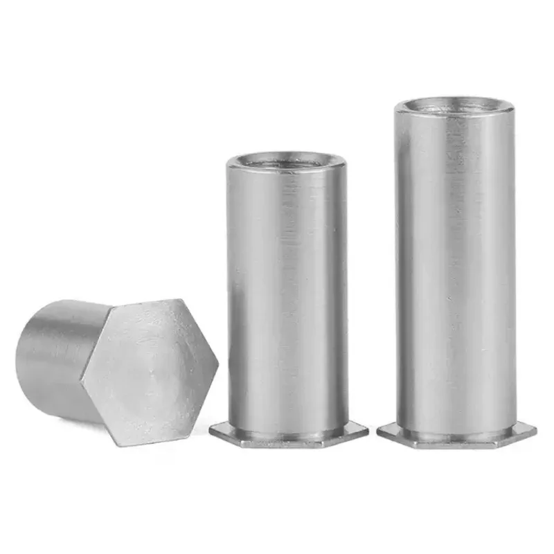 304 Stianless Steel PEM Hexagon Head Blind Hole Pressure Riveting Column M2 M2.5 M3 Ressure Riveting Stud Screw Nut BSOS
