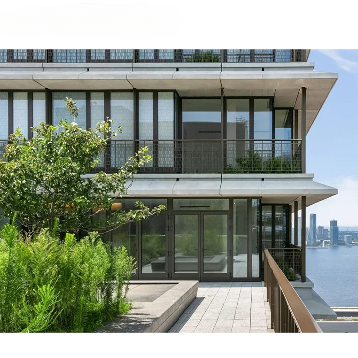 Residential High Quality Securited Aluminum Windows And Doors Insulated Big Panel Glass Windows