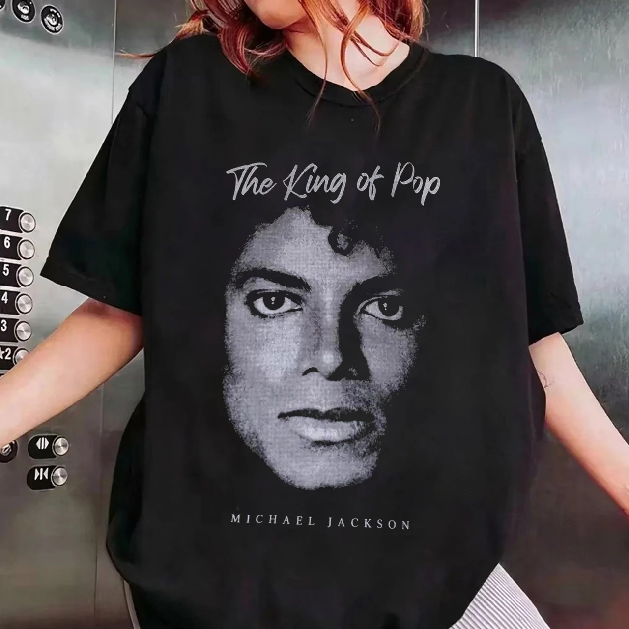 Michael Jackson Modern Redesign T-shirt Men and Women Summer Cotton Y2K Clothing Fashion Round Neck Short Sleeved Tee Fan Gifts