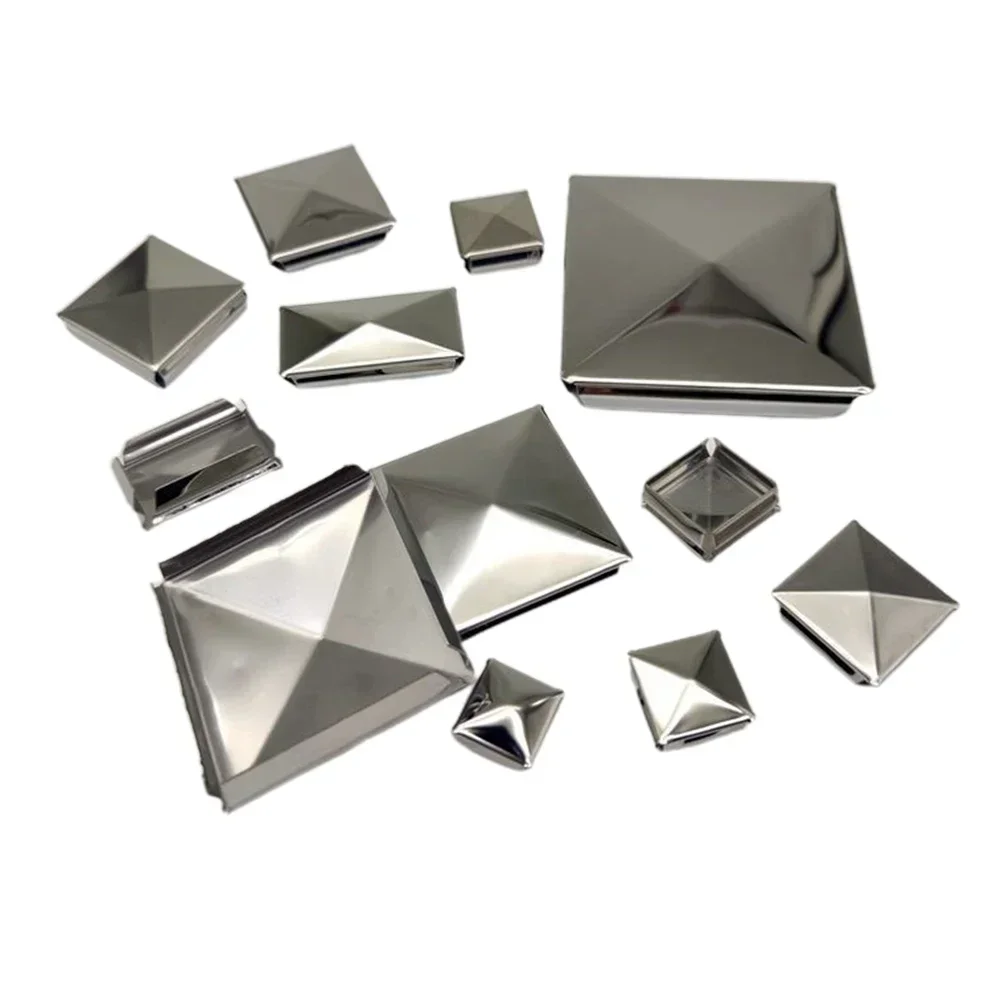 Stainless Steel To Steel Galvanized Cover Cap Practical Pyramid Shape Enhance The Appearance And Protection Of Your Posts