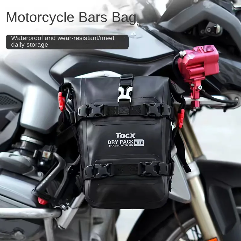 8L Multi Functional Motorcycle Bumper Bag Waterproof Side Bag Scratch Resistant and Wear-resistant Motorcycle Travel Hanging Bag