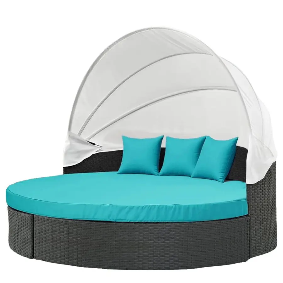 

Чехол для подушки уличной кушетки, 66-дюймовая сменная подушка для кушетки с эластичной лентой, круглая подушка для шезлонга (только подушка, кушетка в комплект не входит), Peacock B