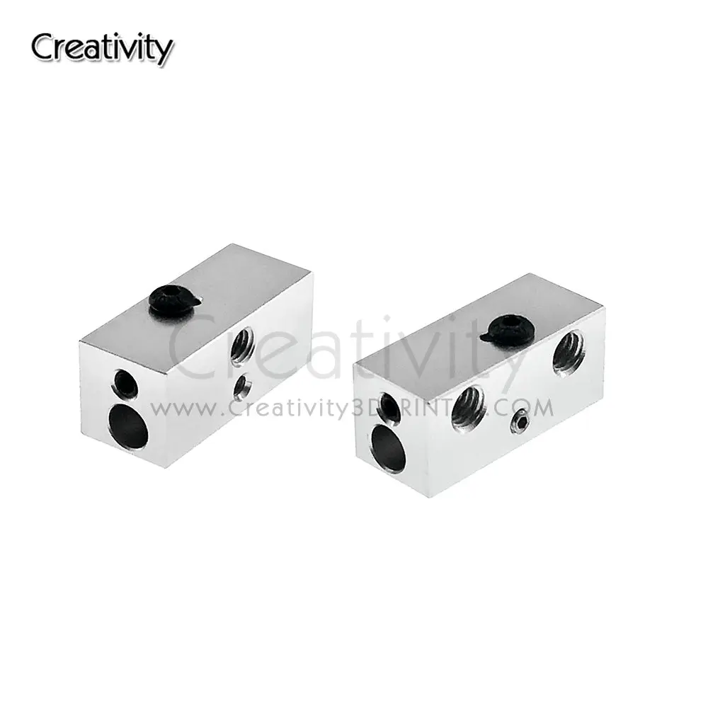 Creativity Double Heater Block 2 in 1 out Multi Color For Extrusion 3D Printers Parts Aluminum 1.75mm Fixed Heating Part Heat