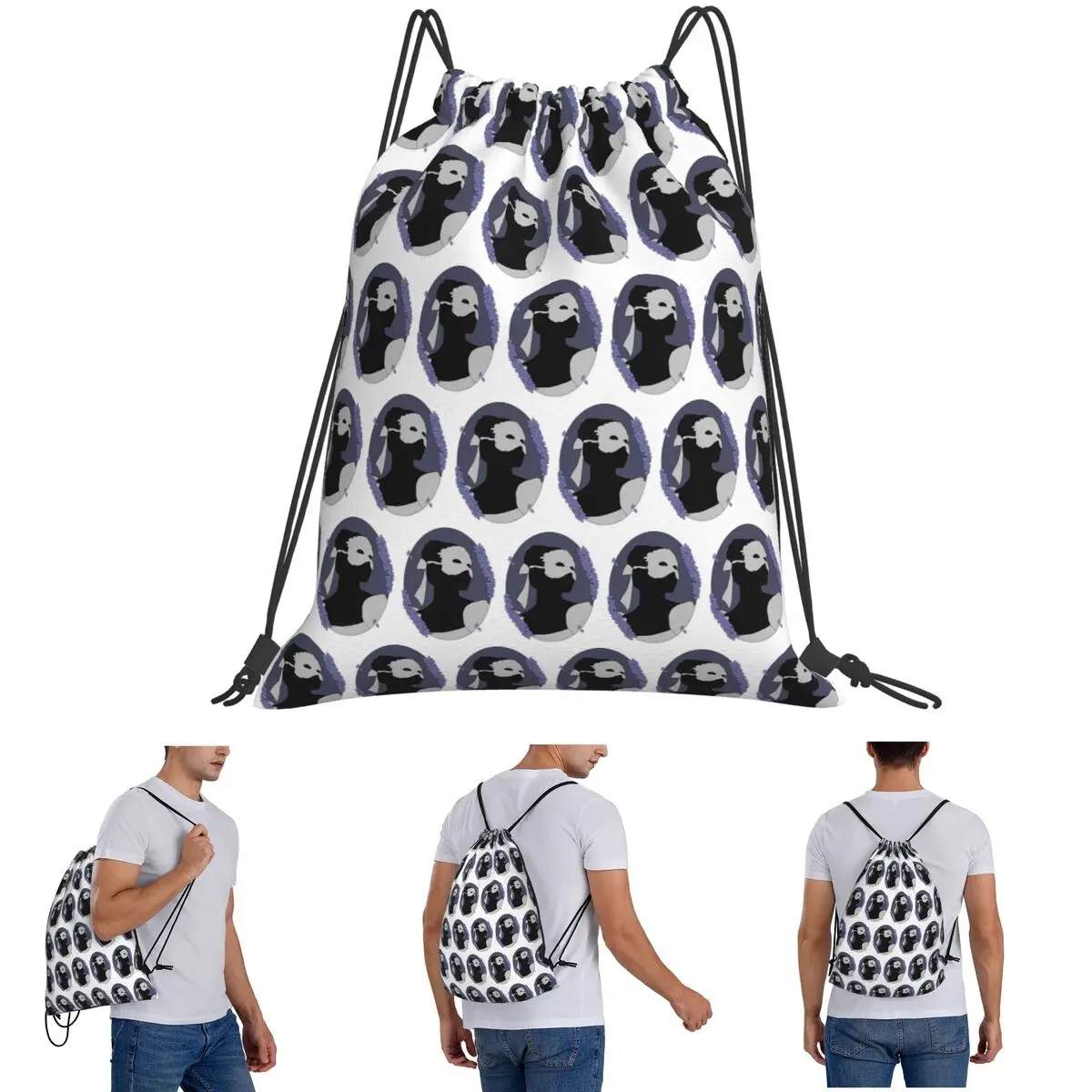 Shadow Of A Secret Ball Backpacks Casual Drawstring Bags Sports Bag Book Bags for Man Woman Students