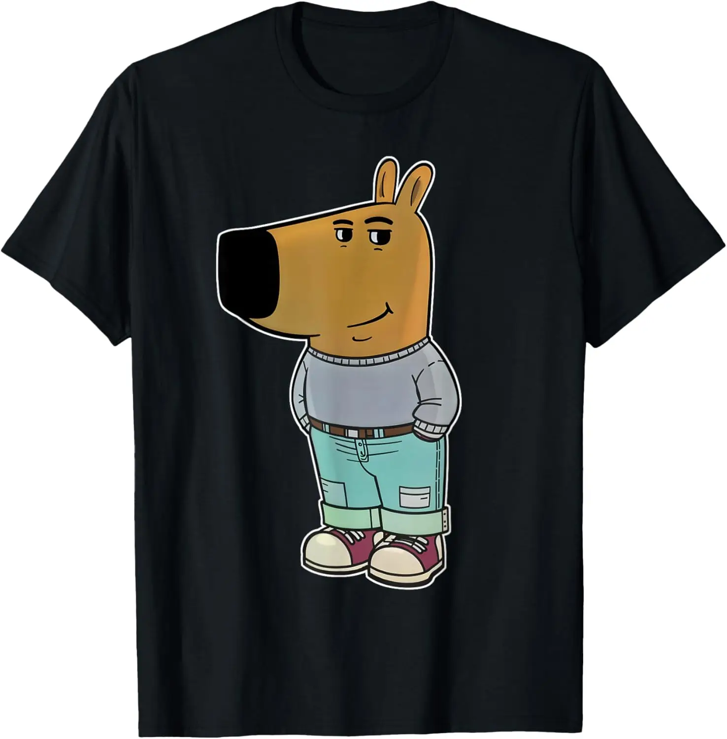 Chill Guy Meme T-Shirt 100% Cotton Trendy Y2K Short-Sleeve Tee-Soft, Quick-Drying, Moisture-Wicking; Ideal Sports Casual Wear;