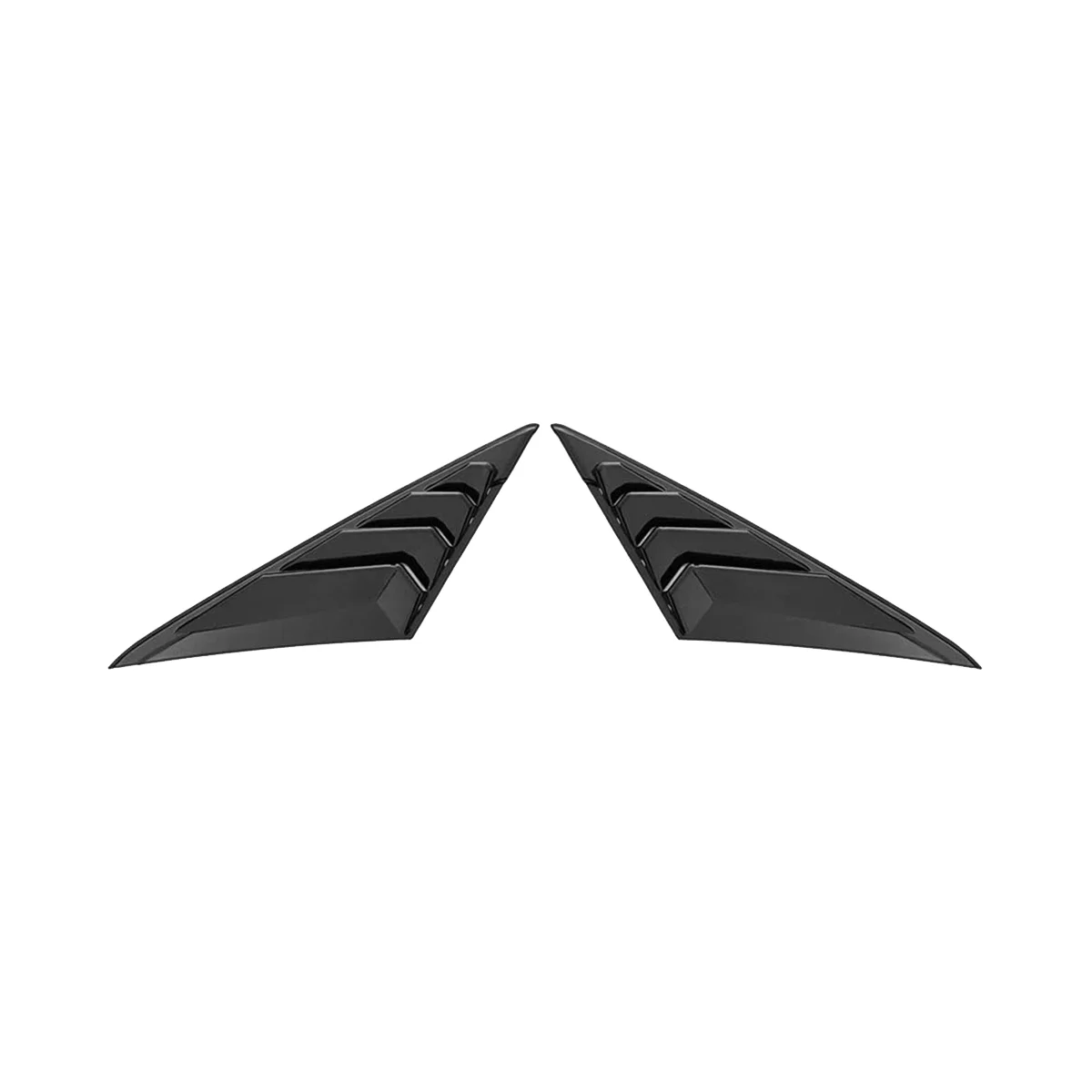 

1Pair Car Rear Window Louver Shutter Trim Cover for Hyundai Elantra 2021-2023 Air Vent Scoop Shade Decorate Bright Black