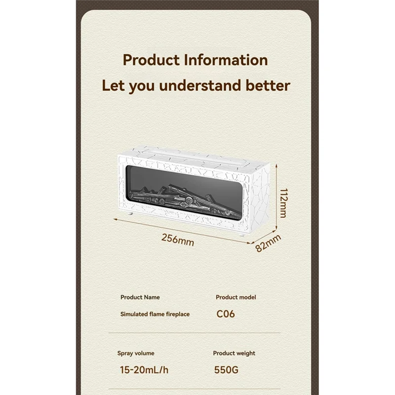 ABWM - Mini dyfuzory kominkowe do olejków eterycznych z pilotem, 7 kolorów światła, efekt płomienia ogniska, nawilżacz powietrza