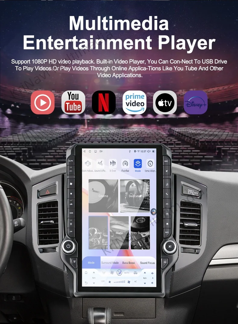 

For Mitsubishi Pajero V73 V93 V97 2007-2021 models 14.5-inch vertical screen suitable Android car radio