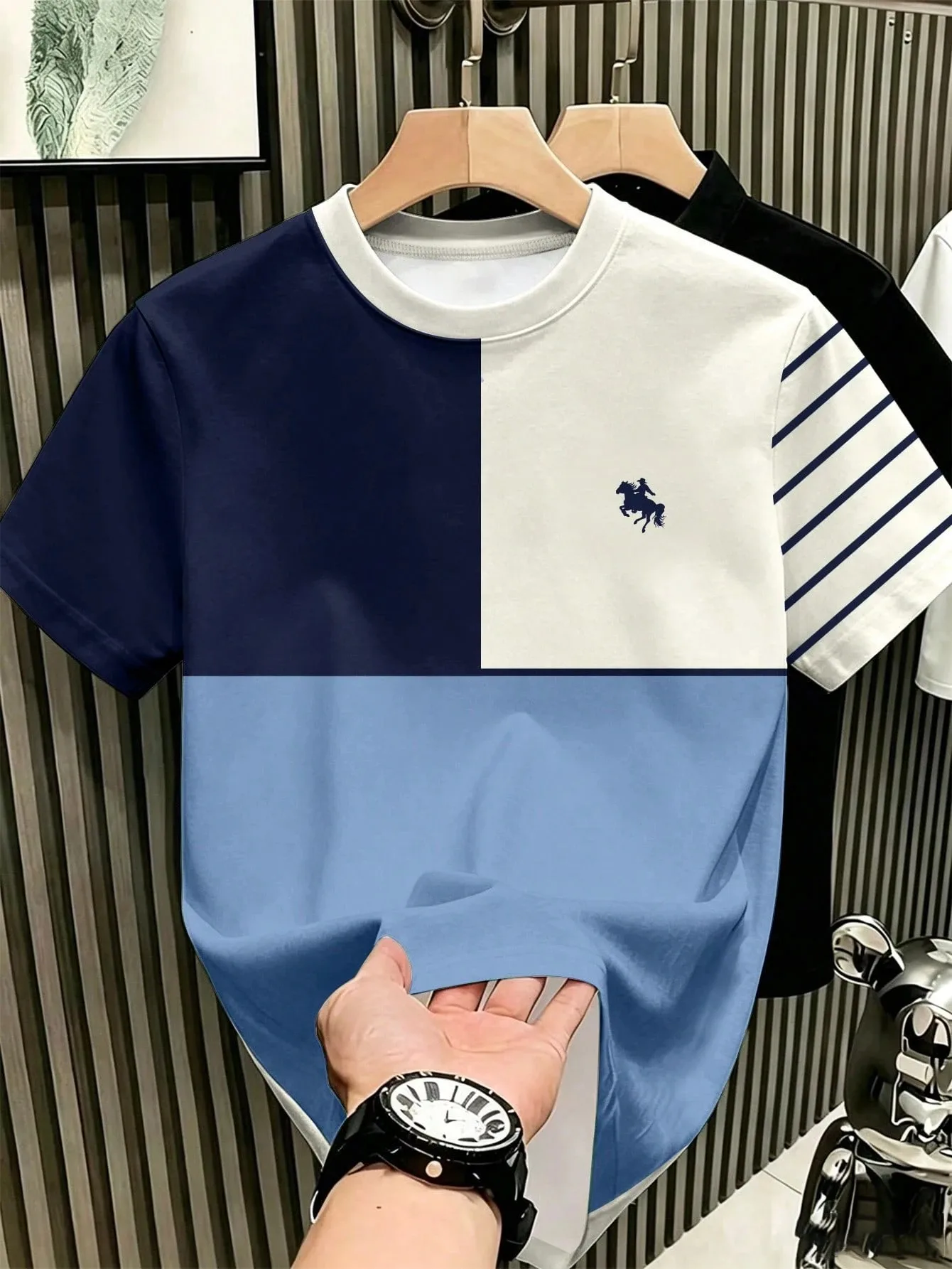 Summer Men's T-shirt with 3D Print Colorful Design Breathable Lightweight Casual Fashionable Streetwear Clothing