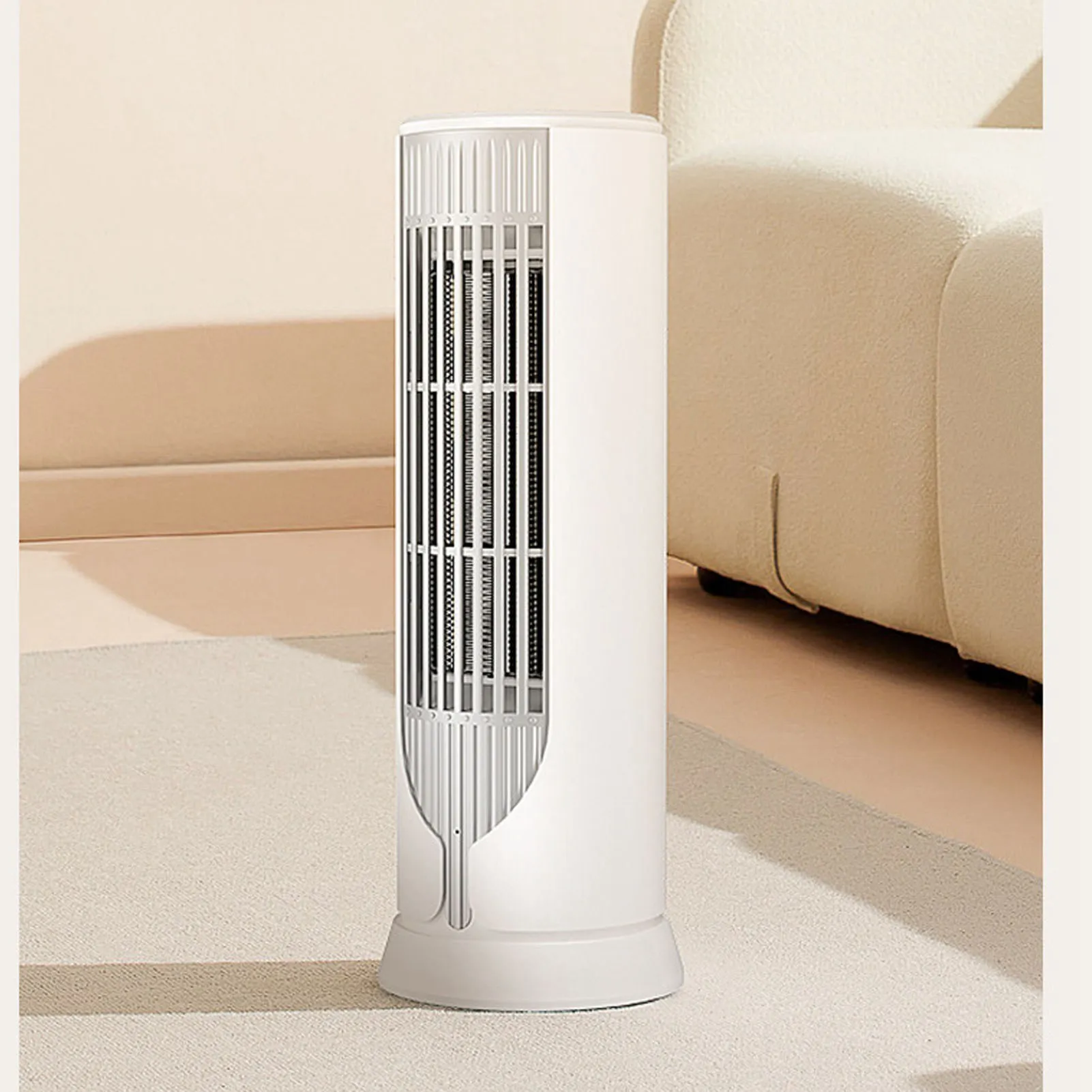 Electric Space Heater, Portable Mini PTC Heater, Quiet Desktop Fan Heater, 500-1000W Adjustable, Safety Features for Office, Bed