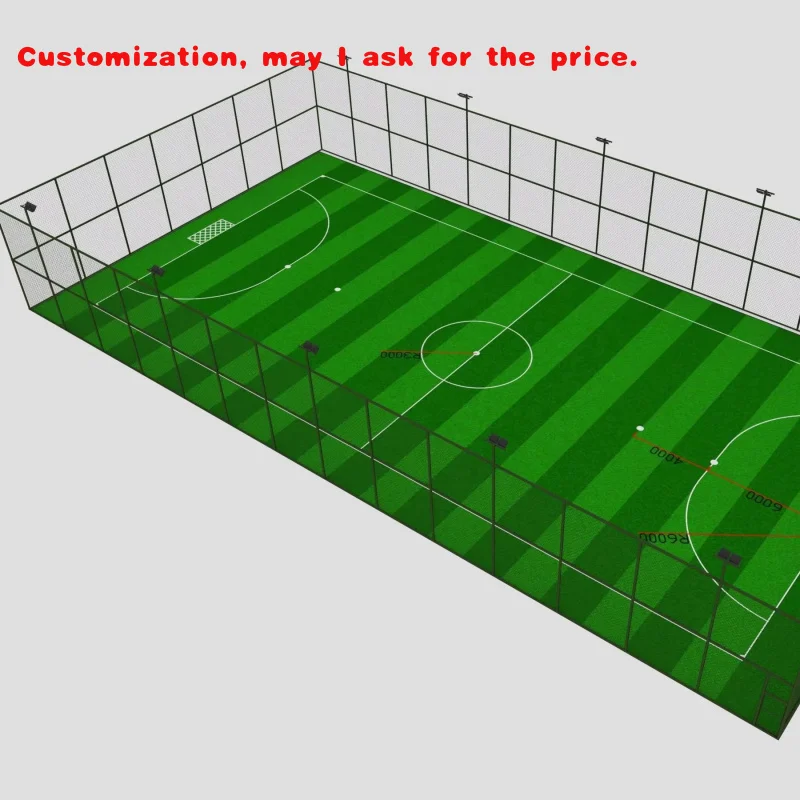 Custom.2025 خمسة جانبية متينة 50 مللي متر كومة ارتفاع مقاومة العشب الاصطناعي PE قفص رياضي لكرة القدم F #1