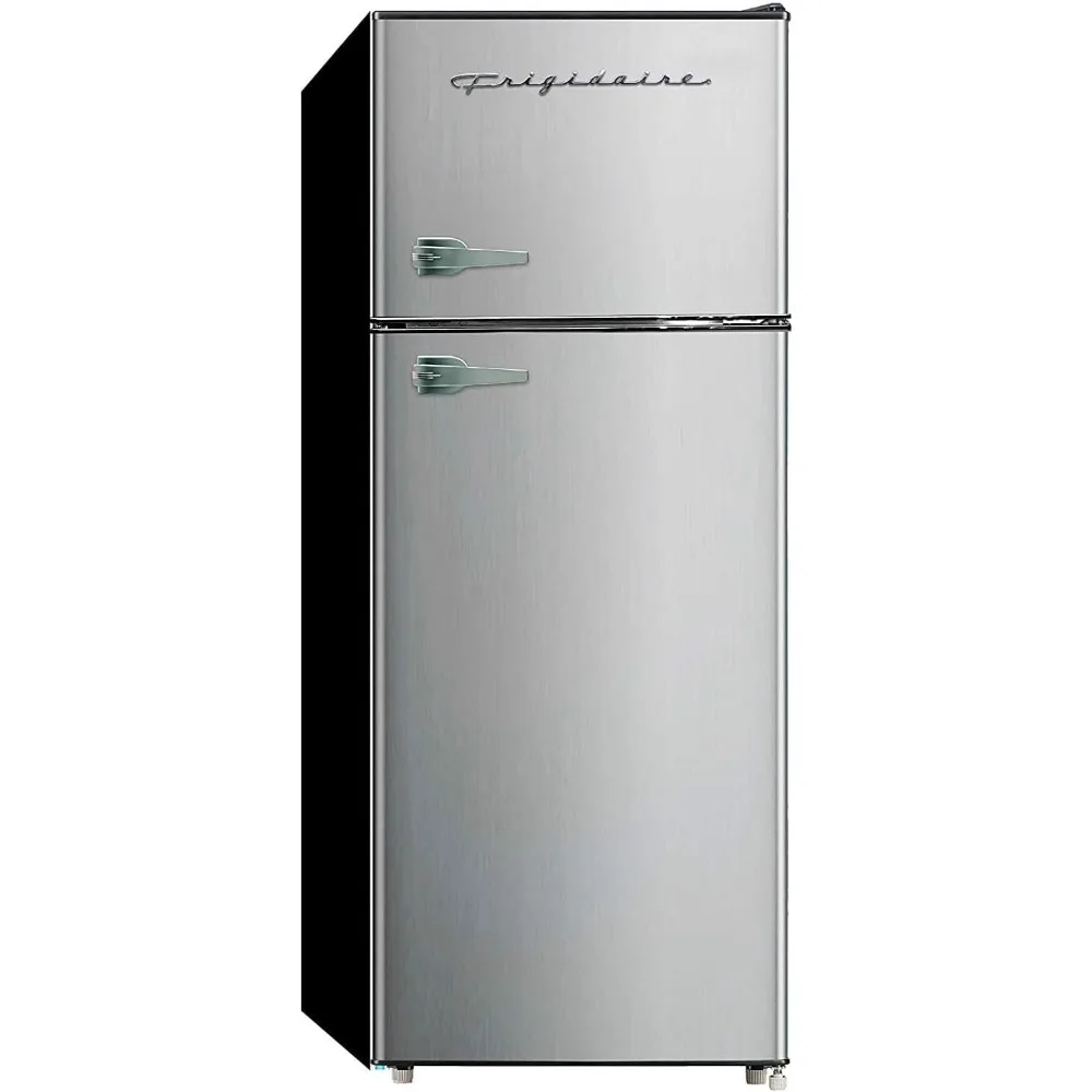 

2 Door Apartment Size Refrigerator with Freezer Combo, 7.5 cu ft, Platinum Series, Stainless Steel-21.5" D x 22.4" W x 55.5" H