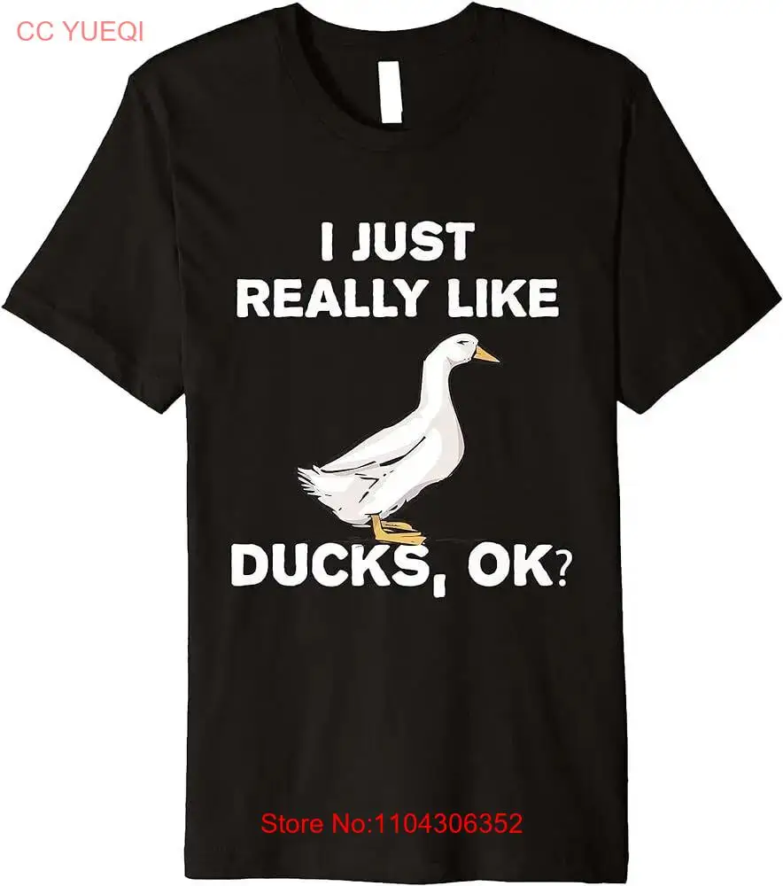 I Love Ducks Geese Pond Bird T-Shirt Funny Joke Tshirt Gift long or short sleeves