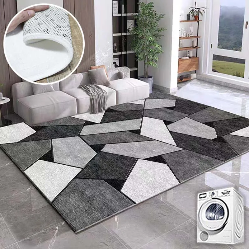 Light Luxury Geometric Large Carpets for Living Room 140x200 Home Interior Decor Area Rugs Bedroom Carpet Aesthetics Floor Mats