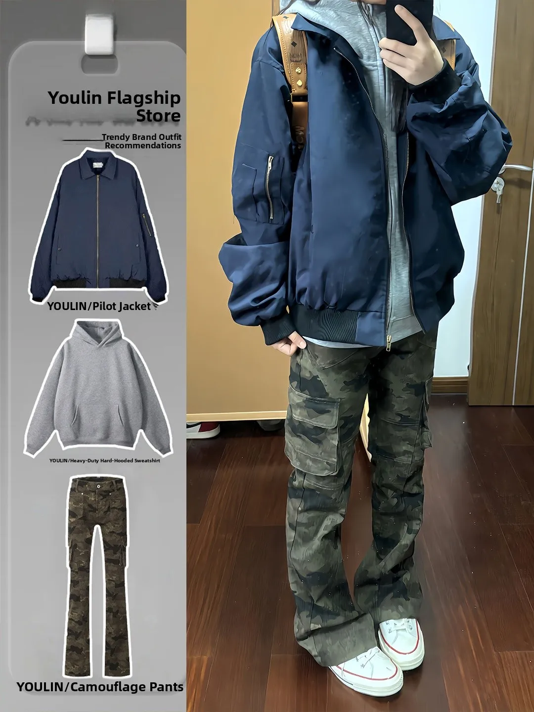 

American Sle Pilot Jaet Outerwear ort Version Baseball orm Cool And Haome Ootd Set for Men And Women