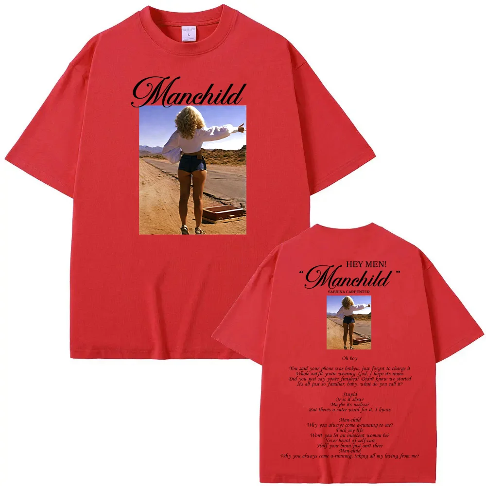 Sabrina Carpenter - Manchild T Shirt Street Hip-hop Rapper Short