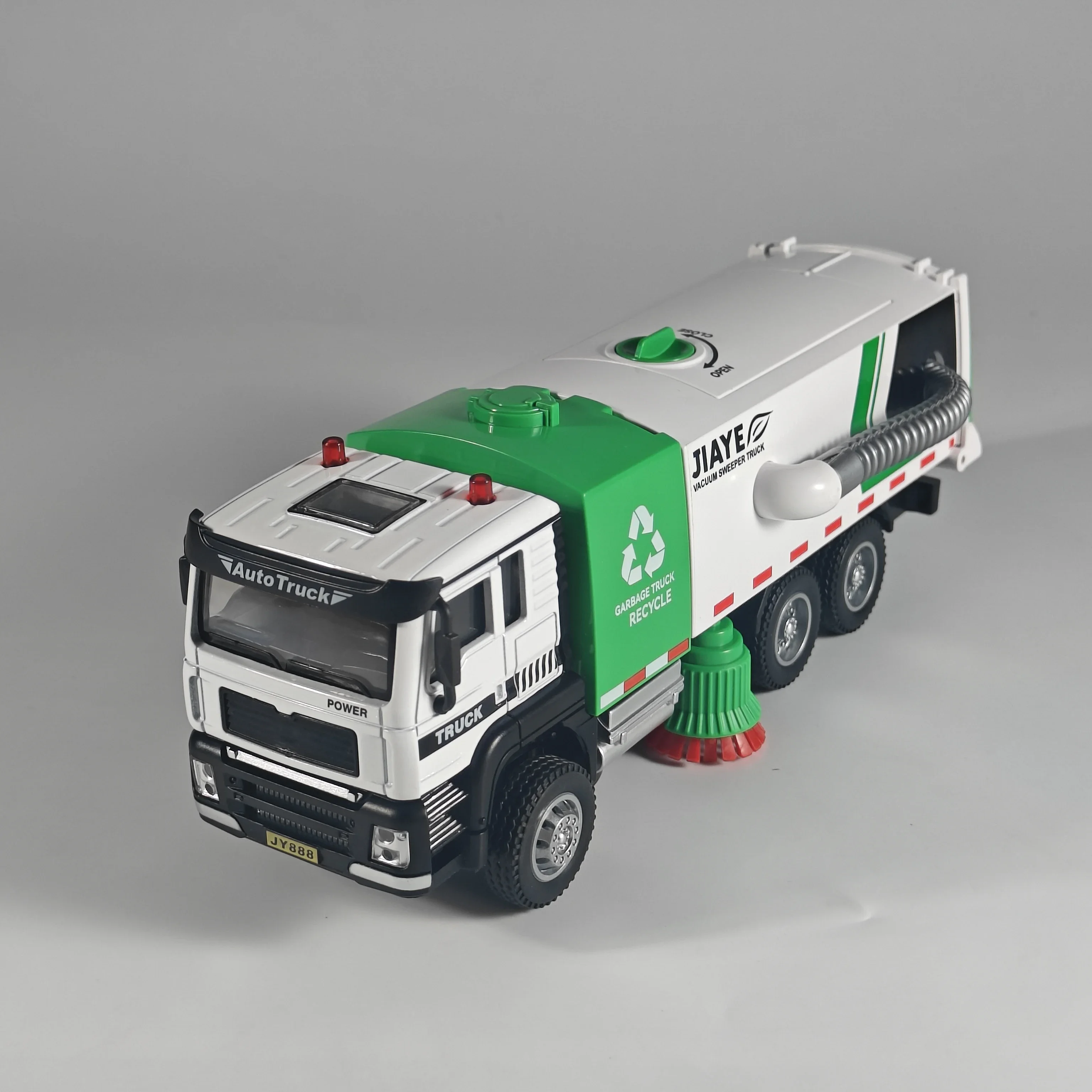 

Электрический пылесос из сплава, литая под давлением модель грузовика, игрушки для мальчиков, звуковой свет, коллекция украшений для автомобиля, подарки для детей