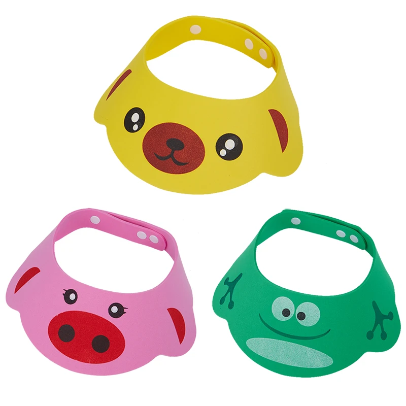 「1PC Bath Visor Hat Adjustable Baby Bath Shower Cap Protect Shampoo Hair Wash Shield」
