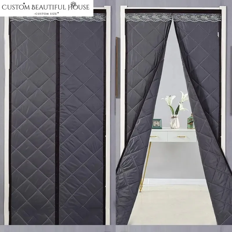

Custom size Winter home curtains magnetic windproof warm sound insulation thermal insulation doors and windows keep warm home