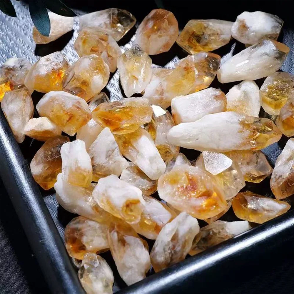Natural Rough Citrine Point Crystal Quartz Cluster Raw Stone Mineral Specimen Energy Healing Ornament Home Rock Decoration Gift