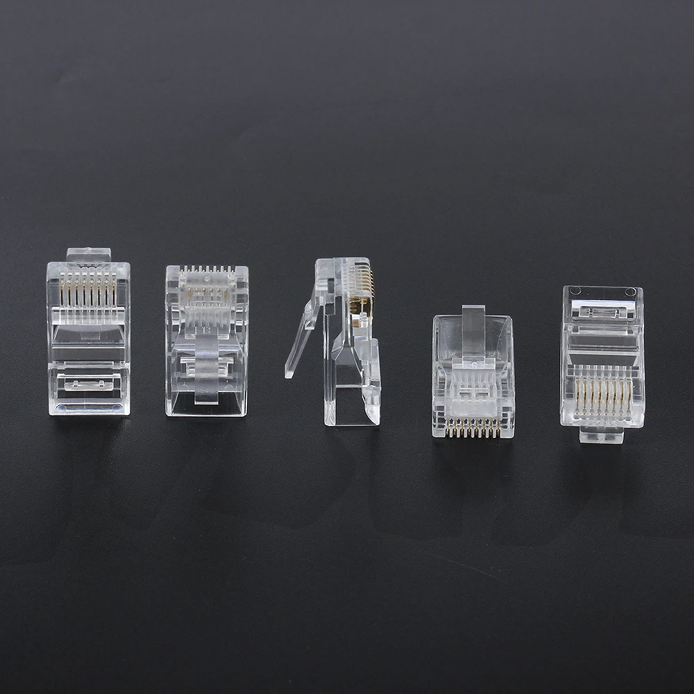 25 50 100 pz RJ45 rete rete modulare spina Cat5 CAT5e connettore 8P8C utp non schermato modulare Rj45 spina terminale del computer DN001