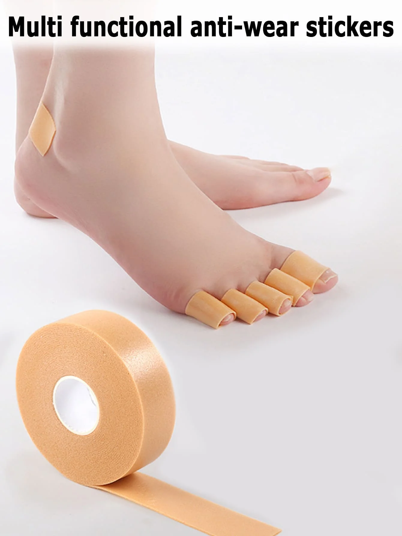 Hand & Foot Care Protective Tape Roll 1 Piece Flexible Abrasion Resistant Heel Tape Multi-Purpose Wrap Sports Foam Tape