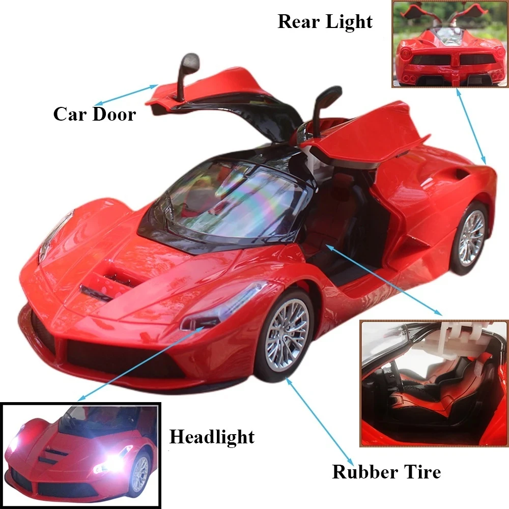 Coche eléctrico a Control remoto Paisible 1:14 para niños y niñas, coches clásicos a Control remoto, vehículo de juguete para abrir la puerta, regalo para niños, 6066