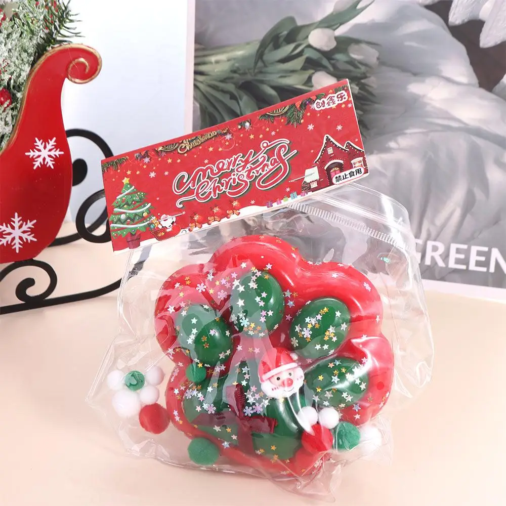 Super Large Christmas Cat Paw Squeeze Toys Slow Rebound Silicone Cartoon Fidget Toy Handmade Kneading Cat Paw Pinch Toy