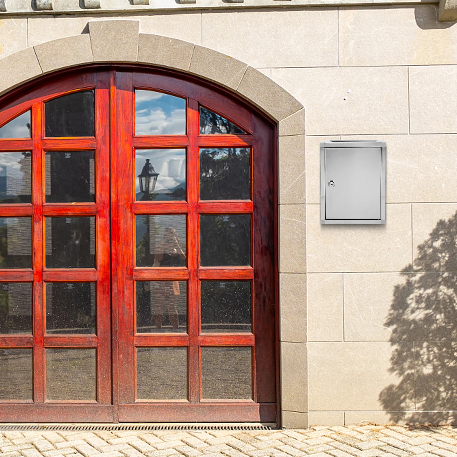 صندوق بريد من الفولاذ المقاوم للصدأ، صندوق بريد قابل للقفل للاقتراحات العامة، حاوية جمع التصويت