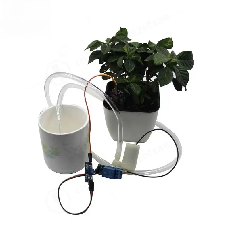 DIY Automatic Watering Pump Set, Soil Moisture Sensor Auto Irrigation Module, Intelligent Water Pumping Kit for Garden Plants