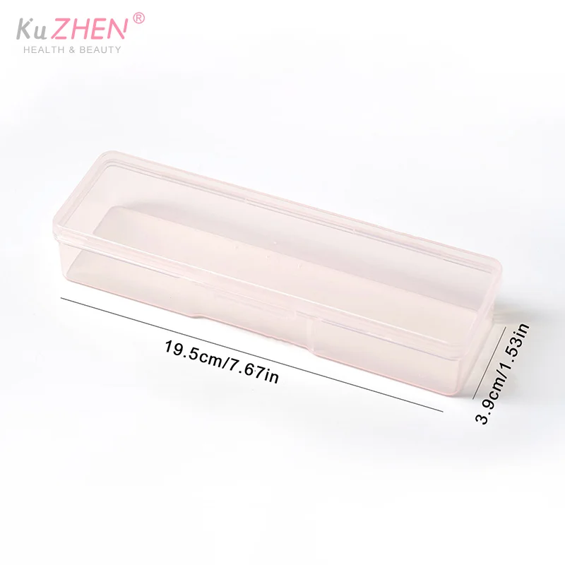 1 قطعة صندوق مجوهرات شفاف صندوق تخزين الأظافر متعدد الوظائف مقاوم للغبار البلاستيك يشكلون فرش المنظم حاوية عالية السعة