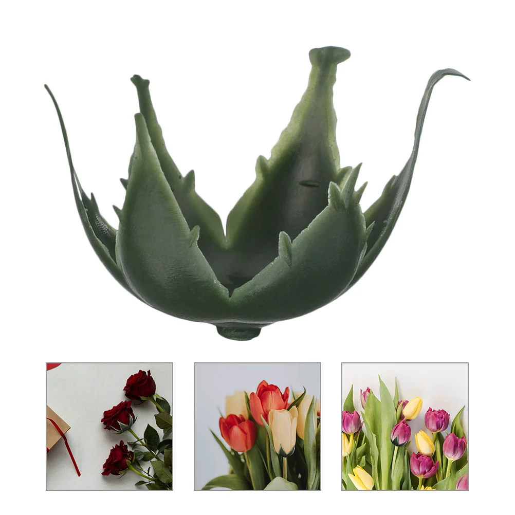 30 Pcs Simulated Flower Accessories Artificial Flowers Rose Sepals Receptacles for DIY Supplies Fake Calyxes Plastic