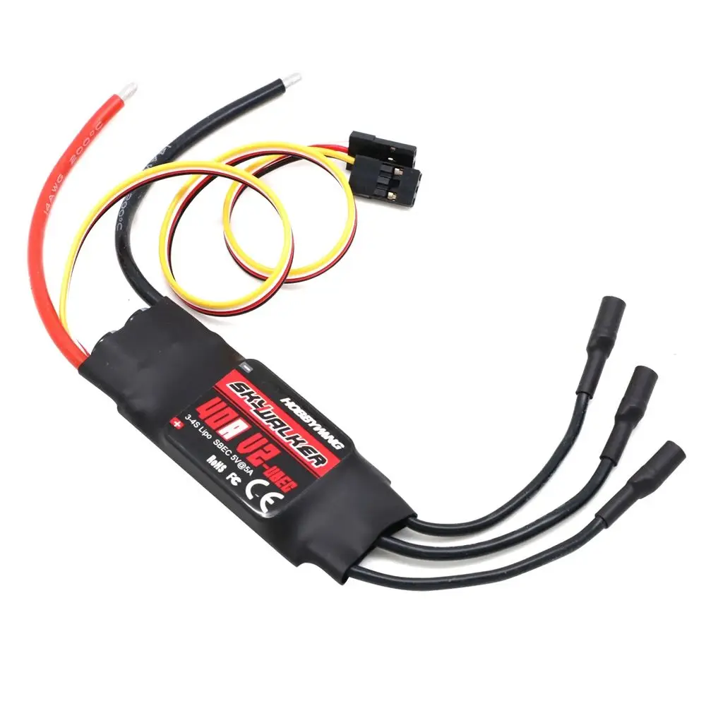 Hobbywing Brushless ESC 40A 50A 80A 100A V2 Drone ESC 2-4S Skywalker Speed Controller With BEC/UBEC For RC Quadcopter Helicopter