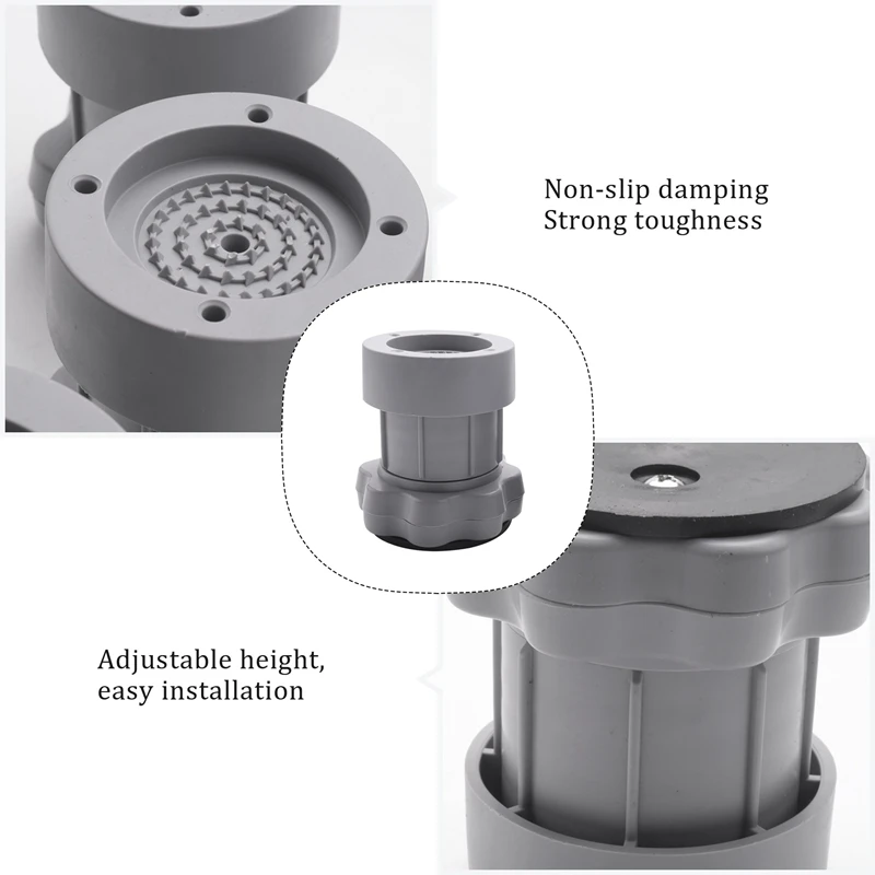 وسادة مضادة للاهتزاز قابلة للتعديل للغسالة ، أقدام مضادة للاهتزاز ، وسادة صدمات ، حصيرة مانعة للانزلاق ، واقي الأثاث ، جديد ، 4 VA