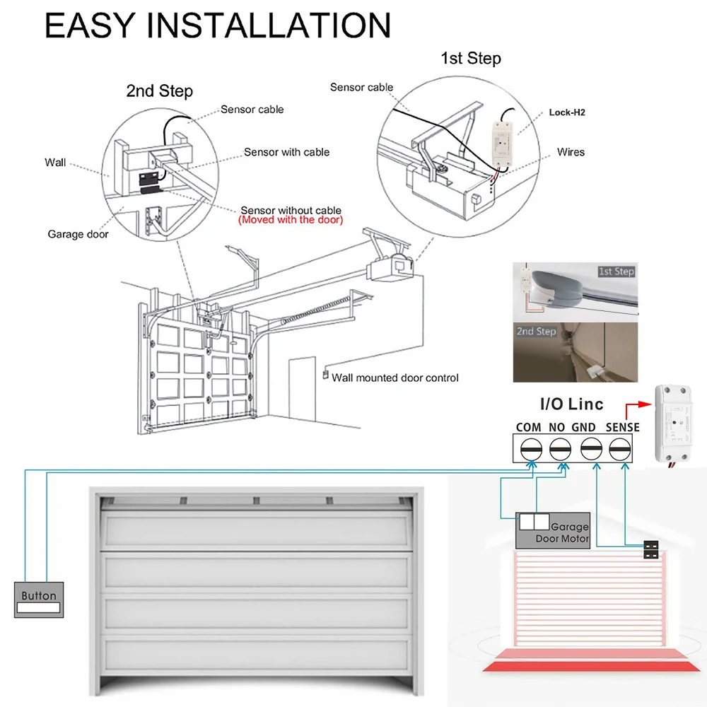 USB 5V Tuya Smart Garage Door Opener wifi RF Controller 433mhz Remote Control Switch Vocie Work with Alice Alexa Google Home