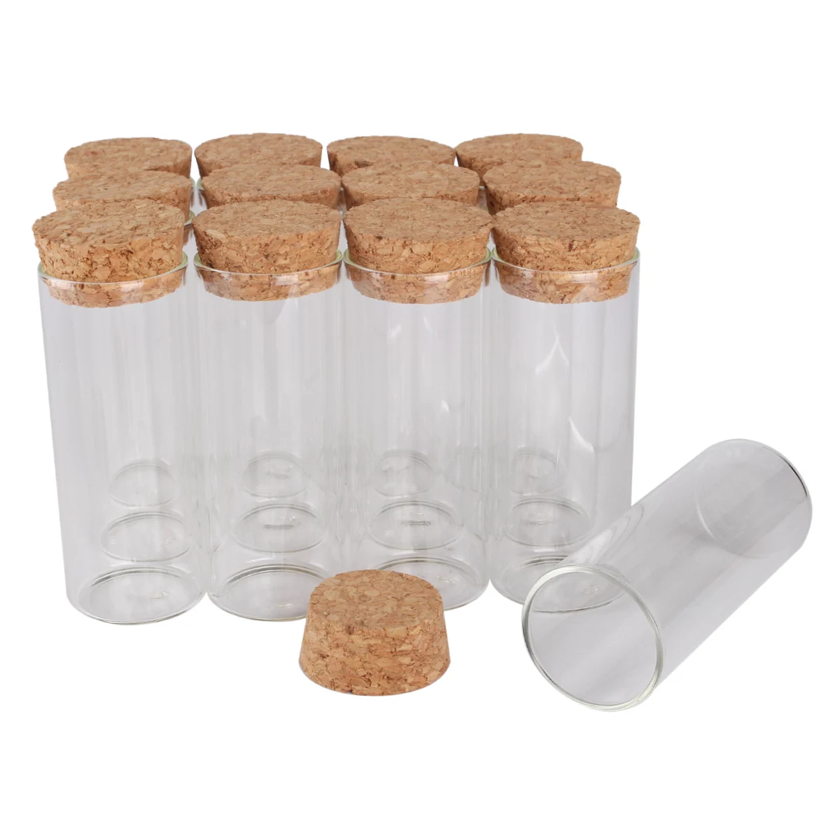 

24 Pieces 35ml Glass Test Tubes with Cork Stopper Lab Glassware Spice Jars Glass Containers 30*75mm for Wedding DIY Crafts