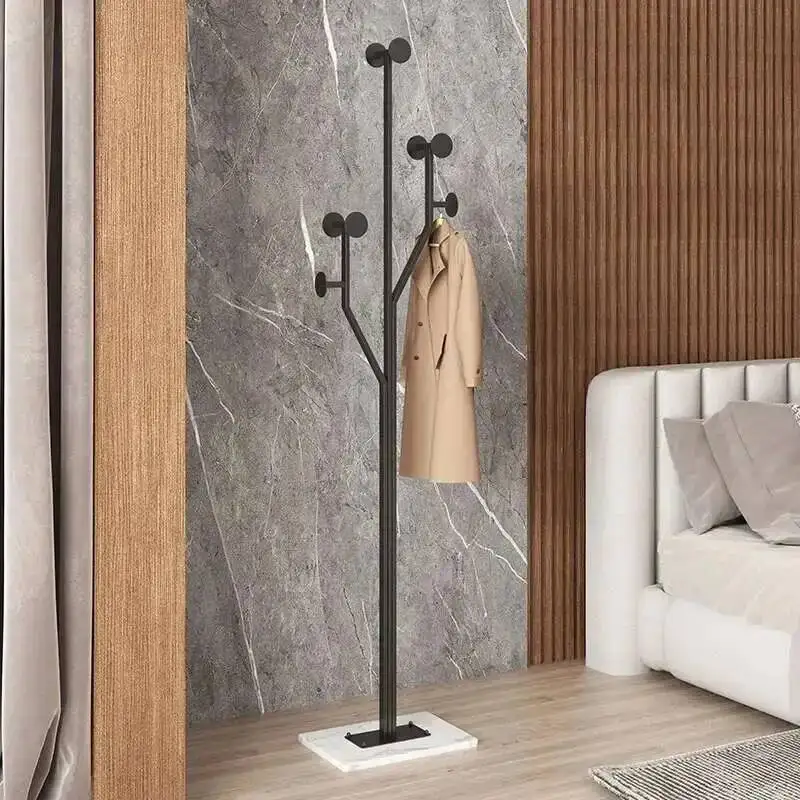 

Minimalist Saving Rack Clothes Place Metal Aesthetic Hallway Nordic Clothes Stand Golden Black Perchero De Pie Furniture Bedroom