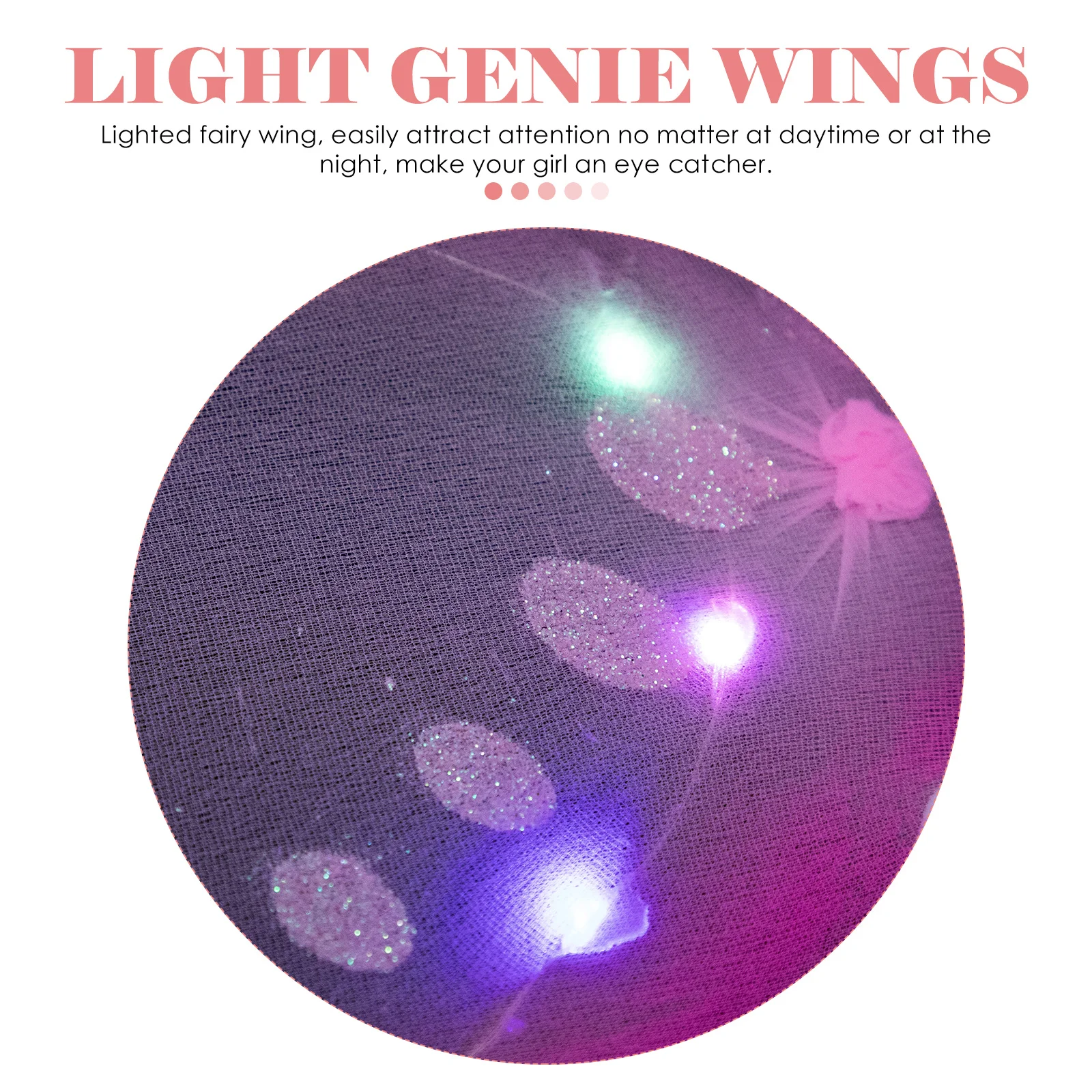 Ala de hada iluminada, accesorio duradero brillante para niños, para Cosplay, fiesta de cumpleaños de Halloween, juego de rol, accesorio de ala de hada para niña